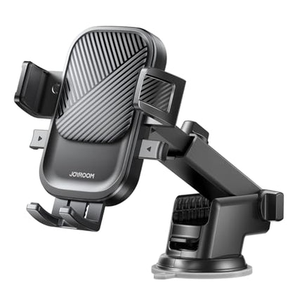 360° Rotating Auto-Clamp Phone Holder with 6.5cm Extendable Arm, Universal Compatibility
