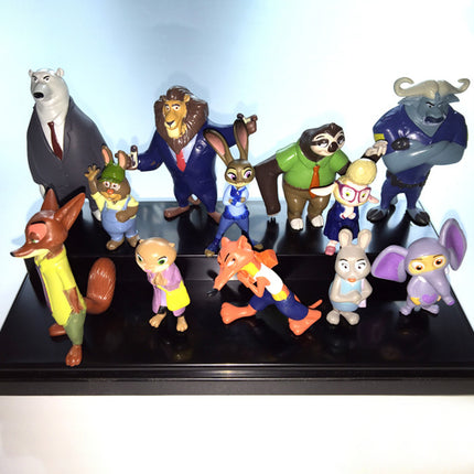 12pcs Cartoon Character Mini Doll Toys, Cuddly Figure Set, PVC Stuffed Toy Figures, Small Collectible Dolls