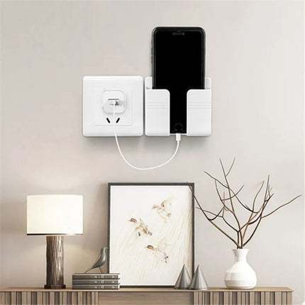 4Pcs Wall Mounted Remote Control Storage Rack Mobile Phone Holder Home Decor
