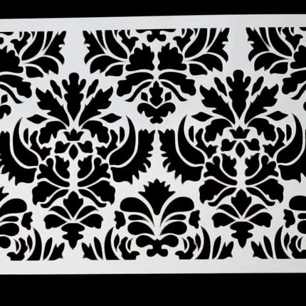 2x Side Fondant Damask Decor Lace Baking Tool Mould Flower Border Cake Stencil