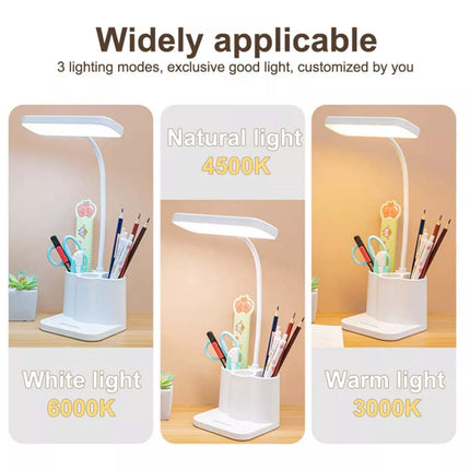 LED Desk Light Dimmable Touch Sensor Table Bedside Reading Lamp USB Rechargeable