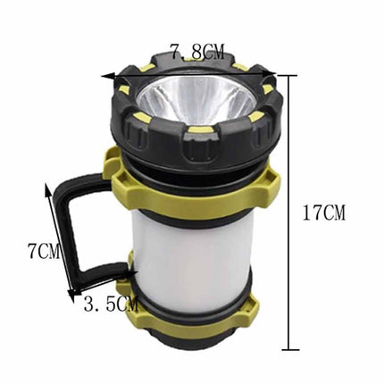 Rechargeable LED Camping Lantern, Outdoor Tent Light with Phone Charging Function for Camping Hiking