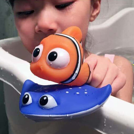 8Pcs Cute Ocean Animal Squirt Bath Toys, Floating Baby Water Play Toys