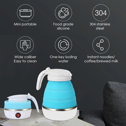 Foldable Electric Kettle, 220V Silicone Electric Water Boiler Portable Au Plug