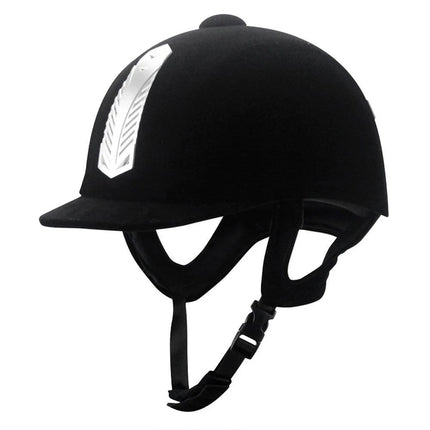 Adjustable Horse Riding Safety Helmet, Half Cover Rider Helmet, Black, 58cm