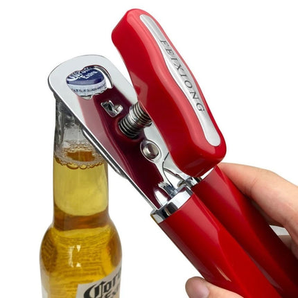 Red Stainless Steel Multifunctional Can Opener: Professional & Effortless to Use