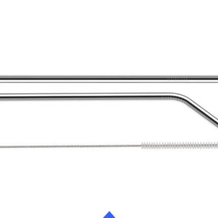 304 Stainless Steel Straw Set for 40oz Cup, 3 Straight & 3 Bent Straws with 2 Cleaning Brushes