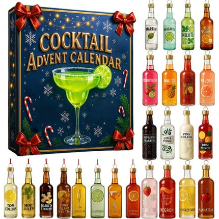 2025 Christmas Cocktail Advent Calendar 24-Day Countdown - 2D Acrylic