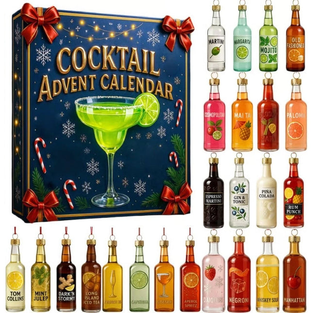 2025 Christmas Cocktail Advent Calendar 24-Day Countdown - 2D Acrylic