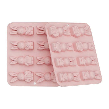 Easter Bunny 8 Grids Mould Food Grade Baking Mold Kitchen Baking Tool
