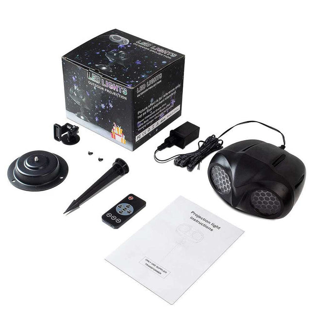 Outdoor LED Christmas Laser Projector – Snowflake Lamp, New Xmas Party Decoration