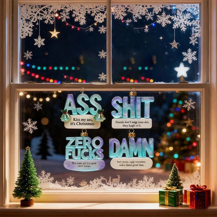 24 Days of Rude & Hilarious Holiday Adult Humor Acrylic Sea Glass Advent Calendar