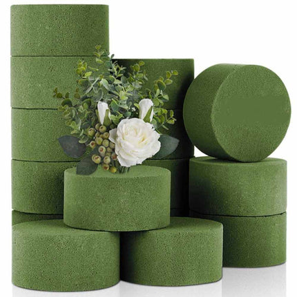 4X Floral Foam Round Dry Floral Foam Blocks Green Styrofoam Blocks for Flower