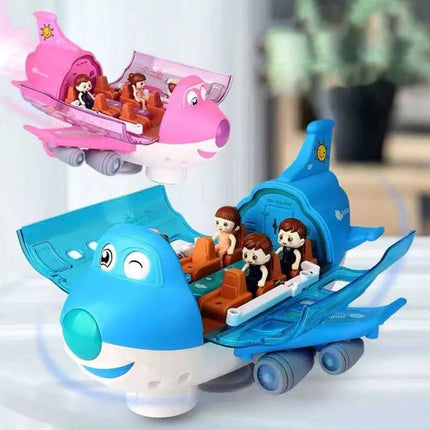 360 Rotating Electric Toy Plane Airplane with Sound Light Gift for Boys Xmas Gift