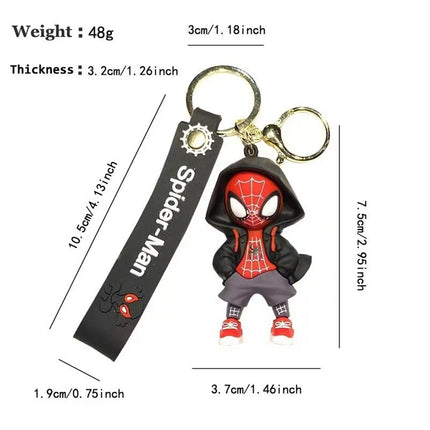 4PCS Cute 3D Figure Keychain Keyring Set, Bag Charm Pendant, Kids Novelty Gift