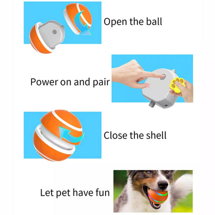 Pet Dog Interactive Play LED Toy Ball Indoor Outdoor Puppy Training Moving Roll