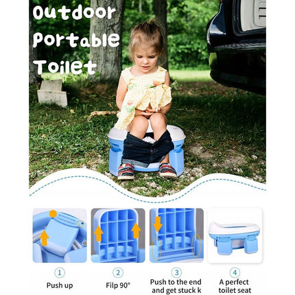 Portable Foldable Travel Potty, Reusable Potty for Outdoor Camping & Travel