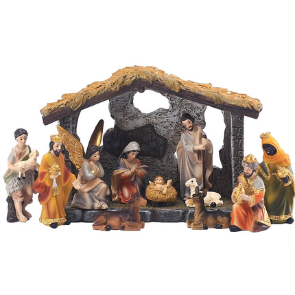 Christmas Crib Figure Scene Ornament – Gift Box for Household Supplies