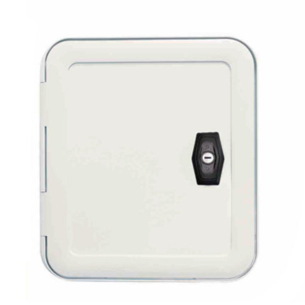 UV Resistant RV Storage Baggage Hatch Door with Lock, Square & Rectangle Rounded Corner Design