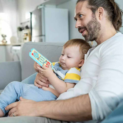 Baby TV Remote Control Sensory Toy Lighting Music Buttons Toddler Play Set Blue