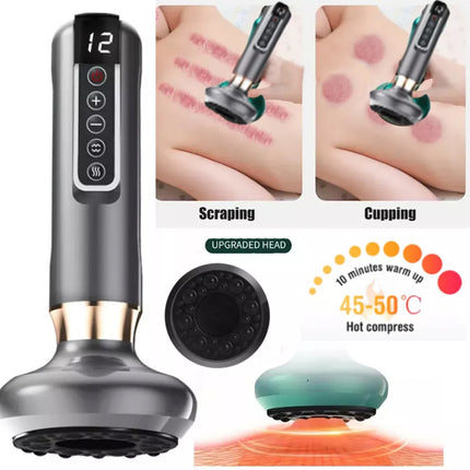 12 levels Electric Cupping Massager Vacuum Suction Cup GuaSha Anti Cellulite USB Charging