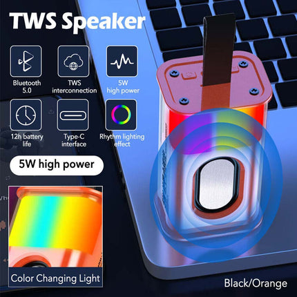 Transparent Mecha Mini Wireless Bluetooth5.0 Speaker Bass Micro Portable Speaker