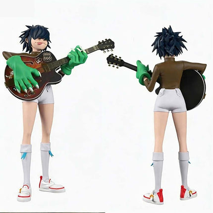 Virtual Band Character Resin Collectible Figure, Hand-Painted Statue with Signature Instrument, Premium Display Piece for Fans
