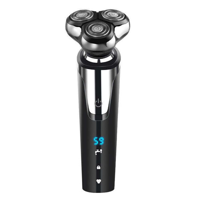 Mens Electric Shaver Dry/ Wet Cordless Razor USB Rechargeable Rotary