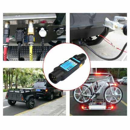 7 Pin Towing Trailer Tow Bar Caravan Light Wiring Circuit Tester Plug Socket