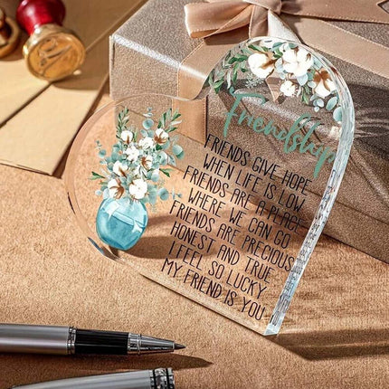 Best Friend Acrylic Plaque Heartfelt Birthday & Thank You Gift