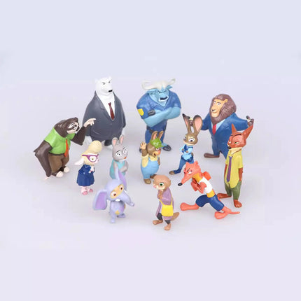 12pcs Cartoon Character Mini Doll Toys, Cuddly Figure Set, PVC Stuffed Toy Figures, Small Collectible Dolls