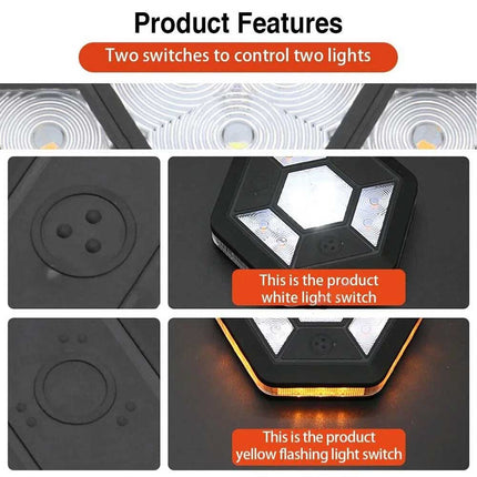 360° Rotating LED Magnetic Car Warning Light High-Visibility Flashing Emergency Beacon