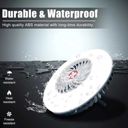 Portable Solar 1200mAh Outdoor Camping Fan LED Light Tent Lantern USB Rechargeable W/ Hook