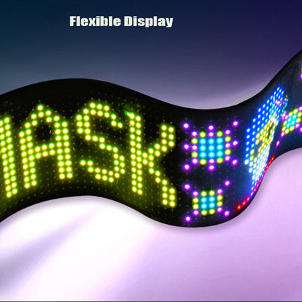 Car RGB LED Sign Scrolling Message Display Board Screen Programmable APP Control