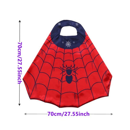 4Pcs Superhero Cosplay Costume, Boys Girls Fancy Dress Kit with Cape & Mask