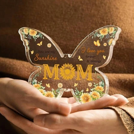 Mum Butterfly-Shaped Acrylic Plaque - Perfect Gift for Mum on Christmas, Mother's Day & Special Occasions