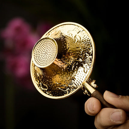 1pc Tea Strainer Tea Filter Tea Colander With Wood Handle Teaware Supplies