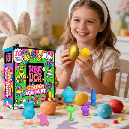 4Pcs Easter Golden Egg Squishy Toy Set 10 Surprise Collectible Squeeze Gifts