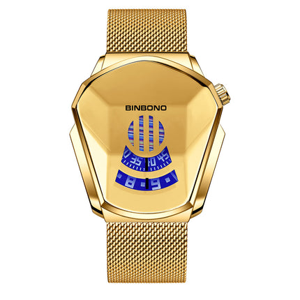 Men's Trendy Fashion Watch Funky Designer Wristwatch Includes Strap Adjuster