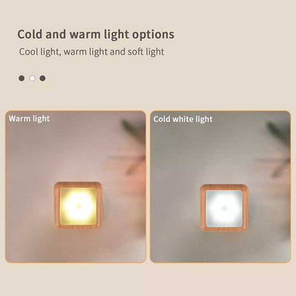 Motion Sensor 6 LED Night Light Battery Powered Indoor Closet Cabinet Wall Lamp
