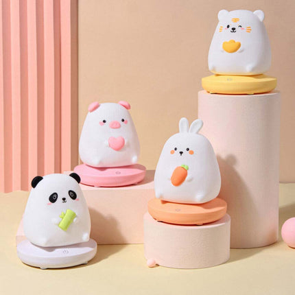 Cute Animal LED Night Light Silicone Bedside Table Lamp Kids Gift Rechargeable