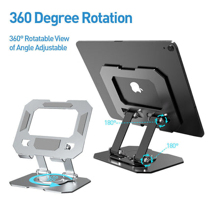 Portable Metal Desktop Swivel Tablet Stand Holder Laptop Riser for iPad/Pro/Air