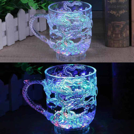 Luminous Dragon Flash Cup Colorful 285ml Lightup Cups Acrylic Gifts for Bar Home