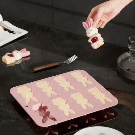 Easter Bunny 8 Grids Mould Food Grade Baking Mold Kitchen Baking Tool