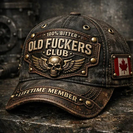 Vintage Distressed Baseball Cap, Adjustable Funny Hat with 3D Embroidery Print