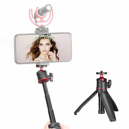 360°Mini Extendable Desktop 1/4 Tripod Photography Selfie Vlog Bracket Stand