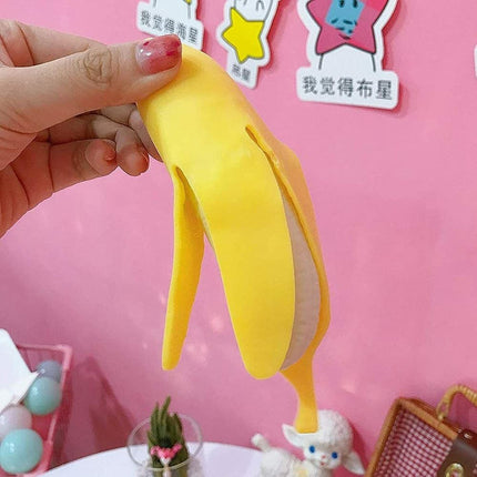 2 Pack Peeled Banana Squishy Toy Slow Rising Simulation Stress Relief Play