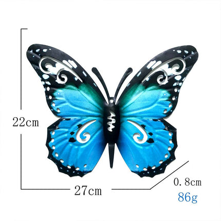 3D Metal Butterfly Wall Art Decorative Ornament 22x27cm for Home Garden & Outdoor Wall Decoration