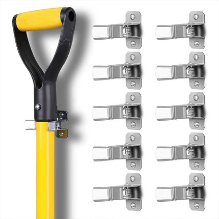 10PCS Heavy Duty Terry Clips Spring Snap Clamps Open & Closed Wall Mount Storage Organizer Clips