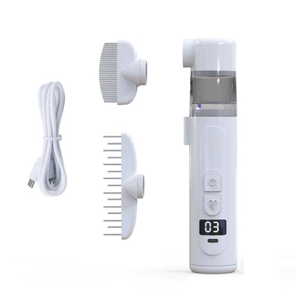 2-in-1 Electric Pet Flea Comb, Rechargeable Detangling & Lice Removal Brush for Pets
